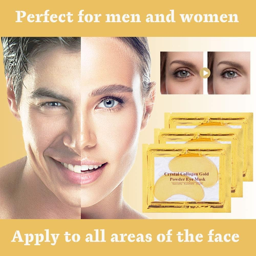 Sunblue Gold Collagen under Eye Patches - 30 Pairs Moisturizing Eye Masks for Dark Circles, Puffiness, Wrinkle Reduction - Hydrating Gel Eye Pads image number 5