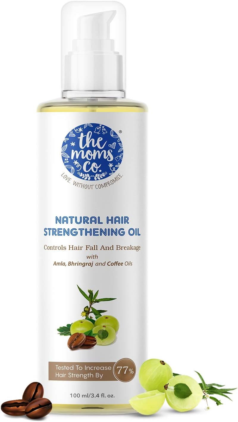 The Momsco the Moms Co Natural Hair Strengthening Oil - Controls Hairfall with Amla Oil, Bhringraj Oil, Coffee Oil, Tea Tree Oil (100Ml), 100 Ml image number 2