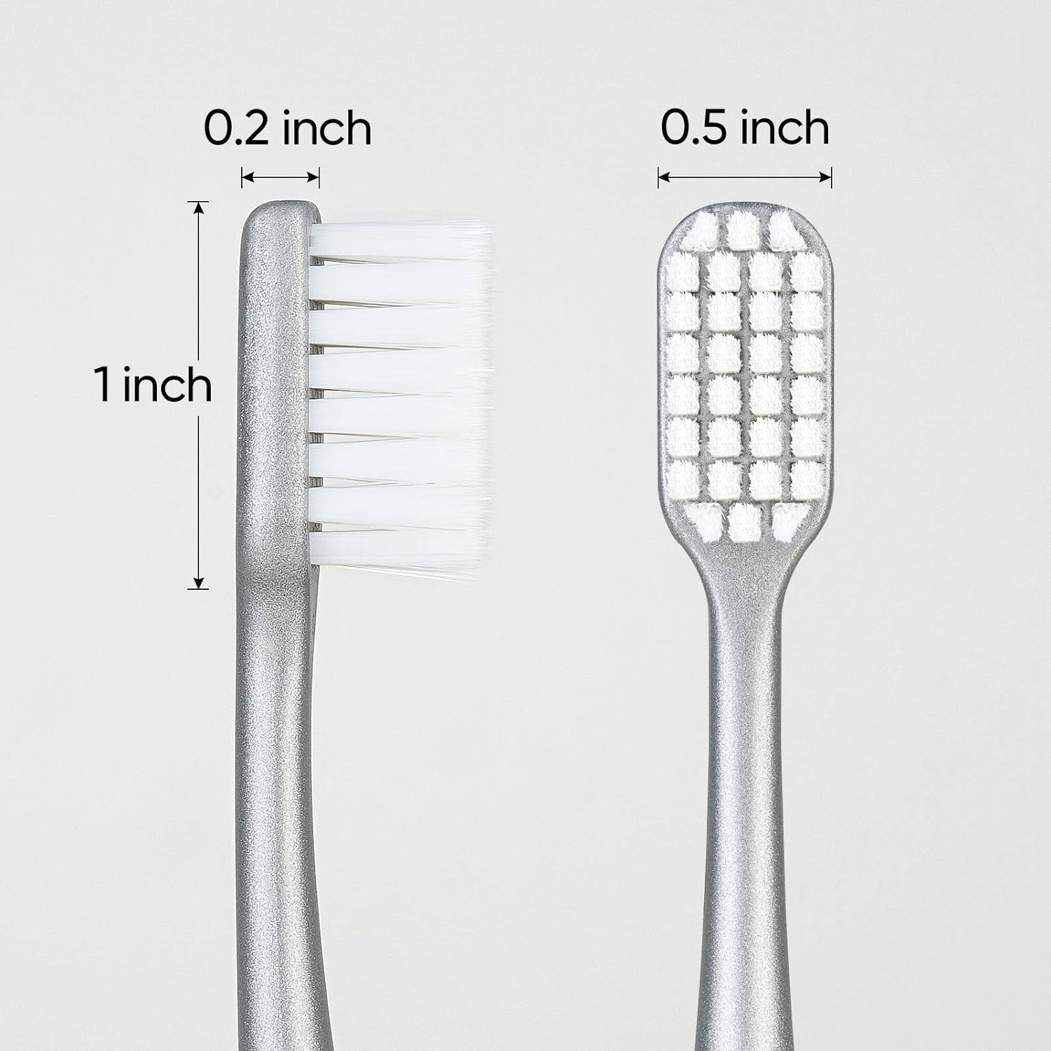 Ultra Soft Nano Toothbrush for Sensitive Teeth and Gums Care, Extra Soft Silko Toothbrush for Adults and People with Braces, 4 Count