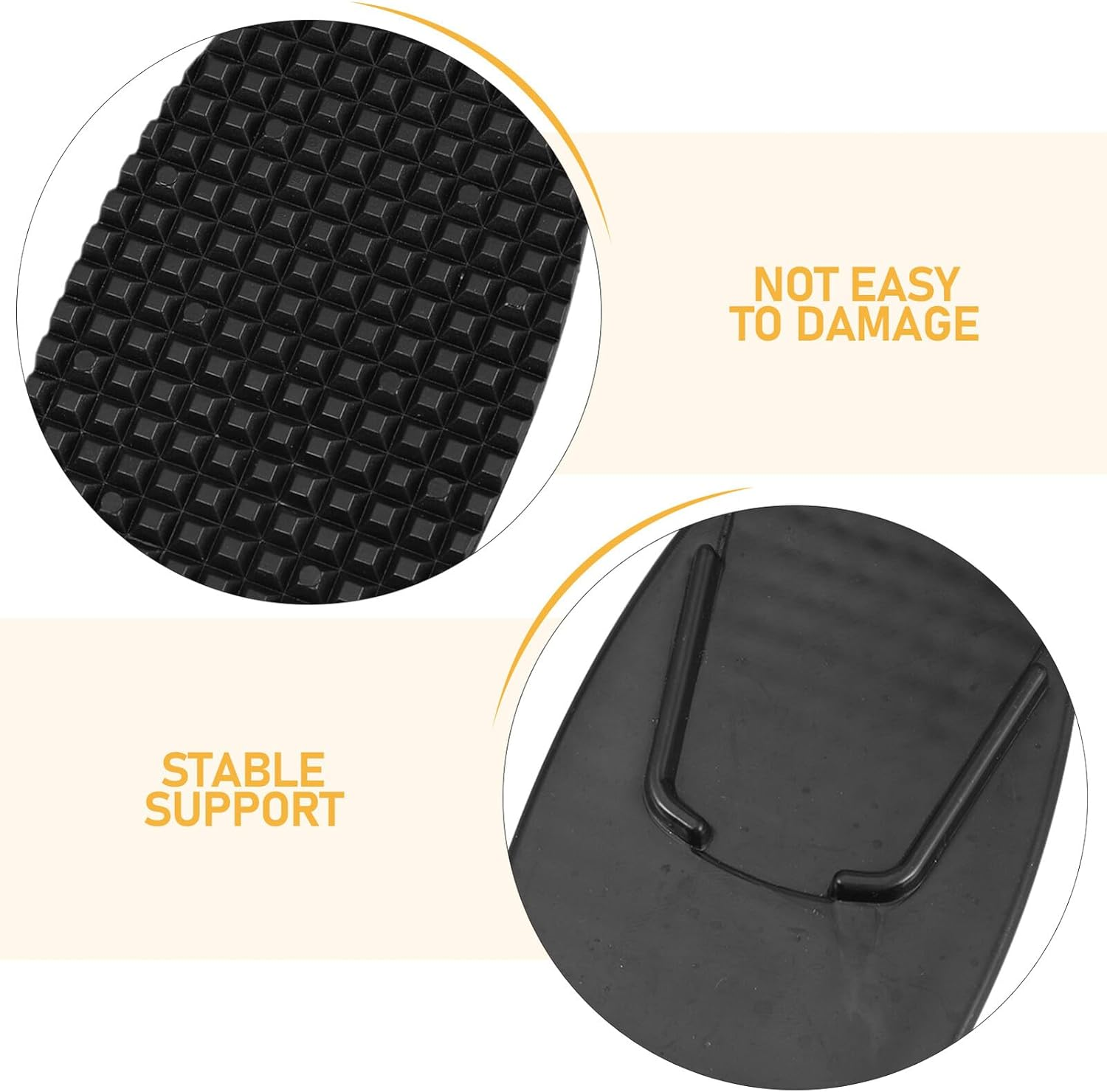 Ipetboom 5Pcs Black Motorcycle Kickstand Puck Set &ndash; Universal Side Stand Parking Extension Pad &ndash; Motorbike Sidestand Protector Plate for Outdoor and Garage Use image number 5