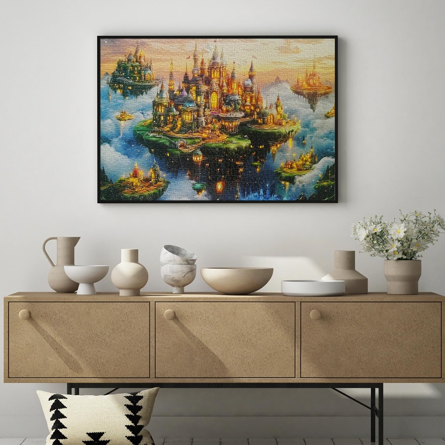 Jigsaw Puzzles for Adults 1000 Pieces Impossible Hard Difficult Challenging Puzzles for Adults 1000Pc Puzzle City of the Skyward Kingdoms Jigsaw Puzzle 1000 Pieces 28 X 20 Inch