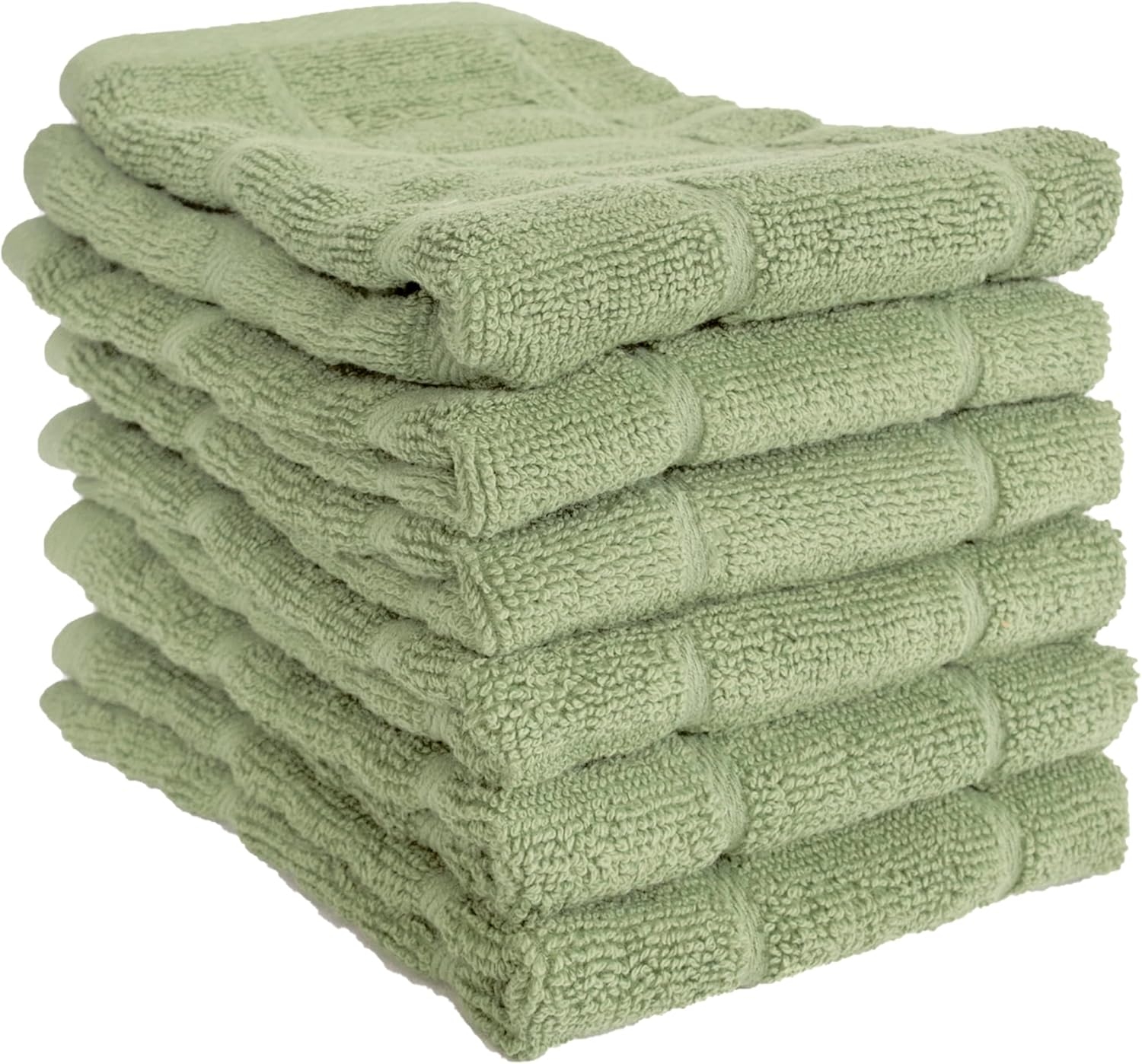 All-Clad Premium Dish Cloths (6-Pack), 13" X 14", Highly Absorbent, Super Soft, Long-Lasting Terry-Loop Weave 100% Turkish Combed Cotton Hand Towels, Bar Towels for Washing Dishes, Pewter