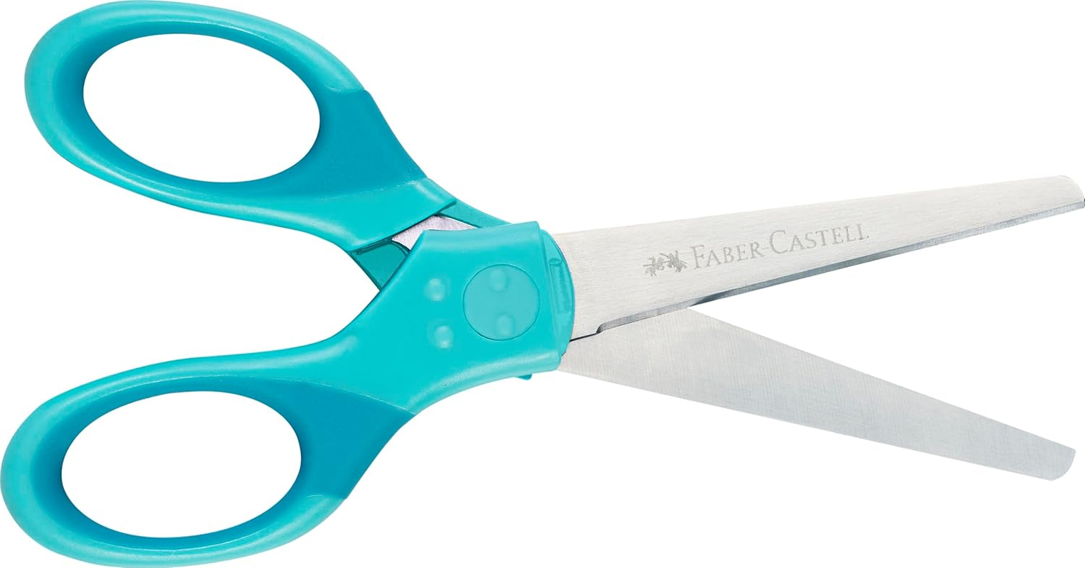 181554 4005401815549 Faber-Castell &ndash; 181554 School Scissors Grip, Turquoise image number 3
