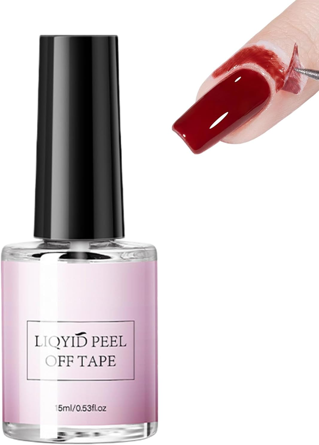 Peel off Base Coat - Peel off Base Coat Nail Polish | 15Ml Dry Fast Manicure Arts for Beauty Salon Wedding Carnival Daily Home Easy Removal image number 5