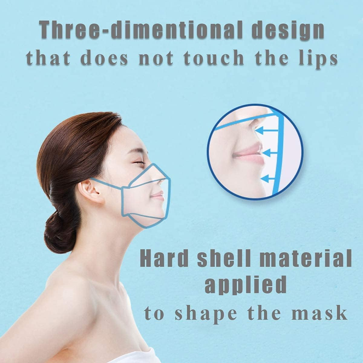 Airwasher] KF94 Disposable Face Mask - Made in Korea, White Breathable Reusable Face Mask, Individually Wrapped 4-Ply Adjustable Cloth Masks, 20 Pack image number 4