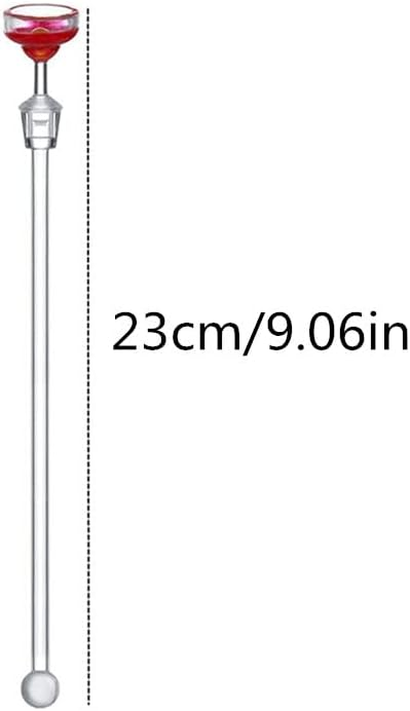 10 Pcs Cocktail Mixing Spoon,23 Cm Swizzle Sticks Colorful Clear Beverage Stirrers Drink Stirrer Cocktail Stirrer Clear Shafts Cocktail Drink Stirrers for Bars Cafes Restaurants Home Use image number 6