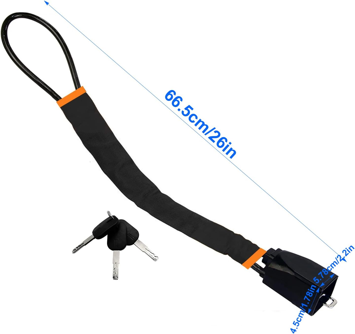 MAEZOE Car Steering Wheel Lock with 3 Keys, Seat Buckle Lock, Anti-Theft Device Theft Prevention Car Lock Fit Most Car, SUV, Van image number 1