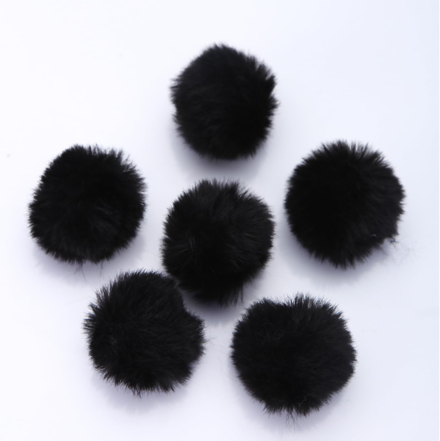 MIUPOO Craft Pom Pom Balls,Black Poms Costume Accessory, Pom Pom Balls for Arts and DIY Creative Crafts Decorations,Black,1.5 Inches,20 Pieces. image number 4