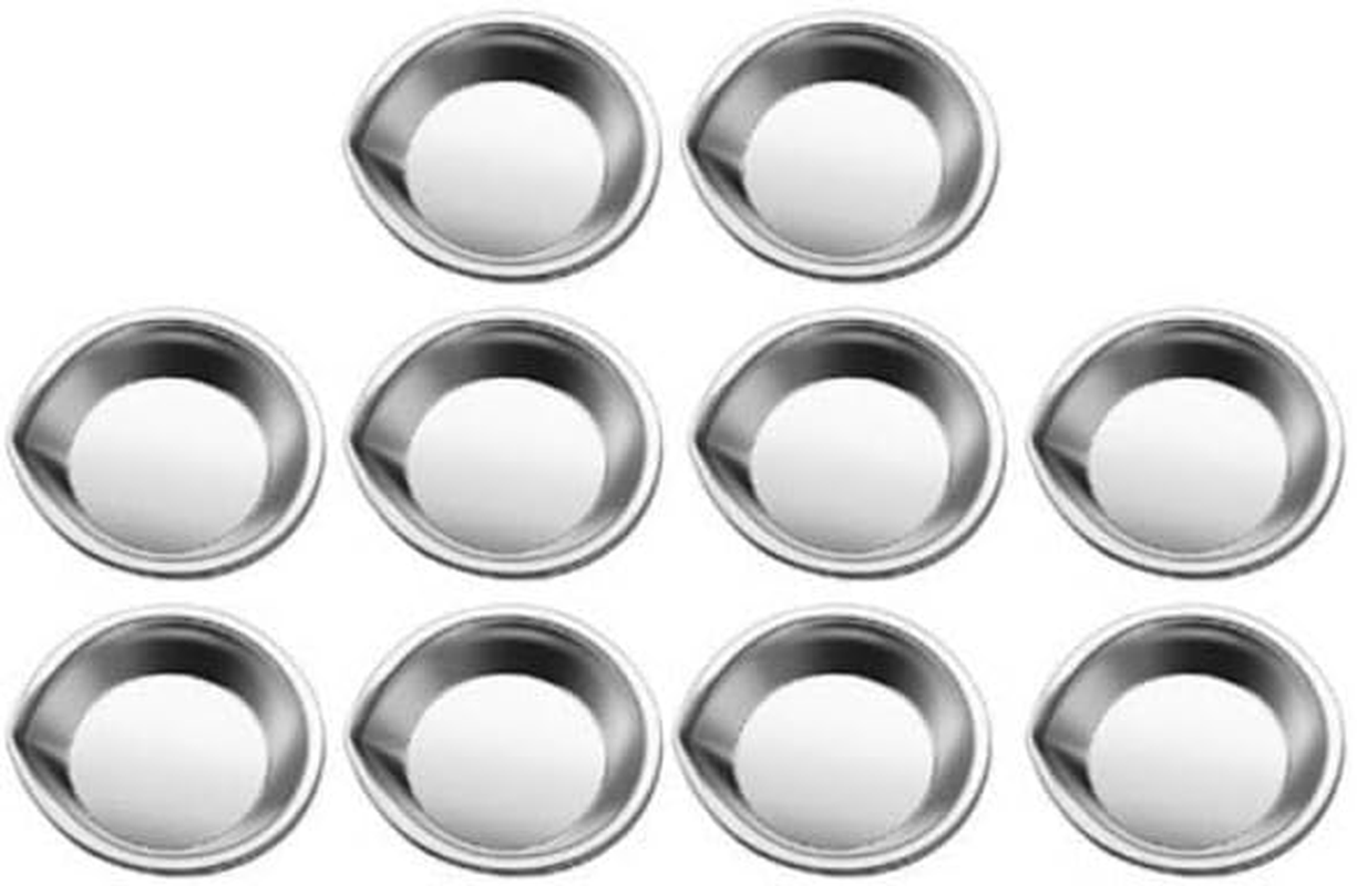 Painting Color Bowls 10Pcs Drawing Tablets Stainless Steel Paint Color Mixing Cups Watercolor Tray Mini Pour Mouth Palette