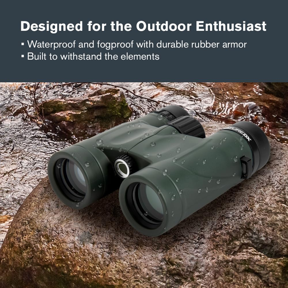 Celestronnature DX 8X32 Binoculars, 8X Magnification, 32Mm Objective, Green (71330) image number 2