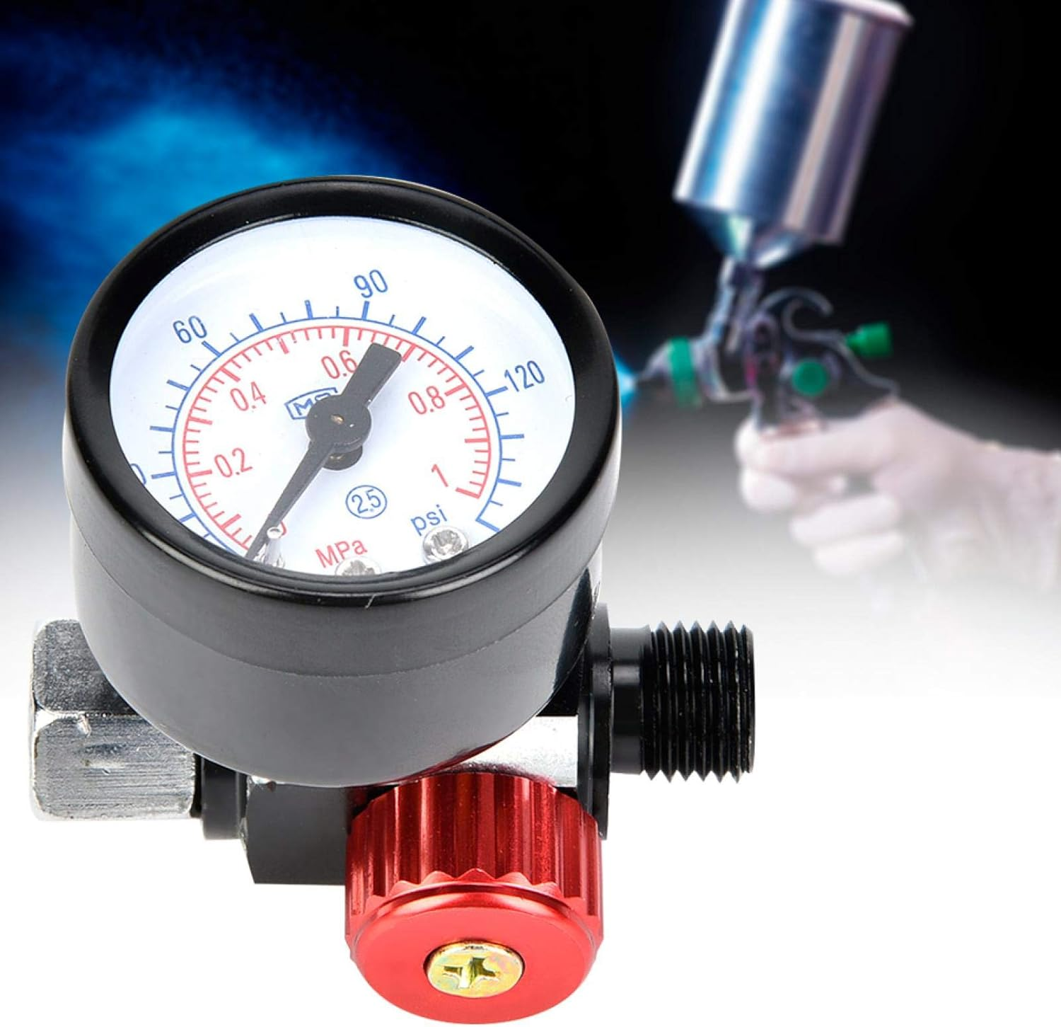 Air Compressor Regulator, Professional Air Pressure Regulator Aluminium Alloy Durable for Spray Gun for Pneumatic Tool image number 3