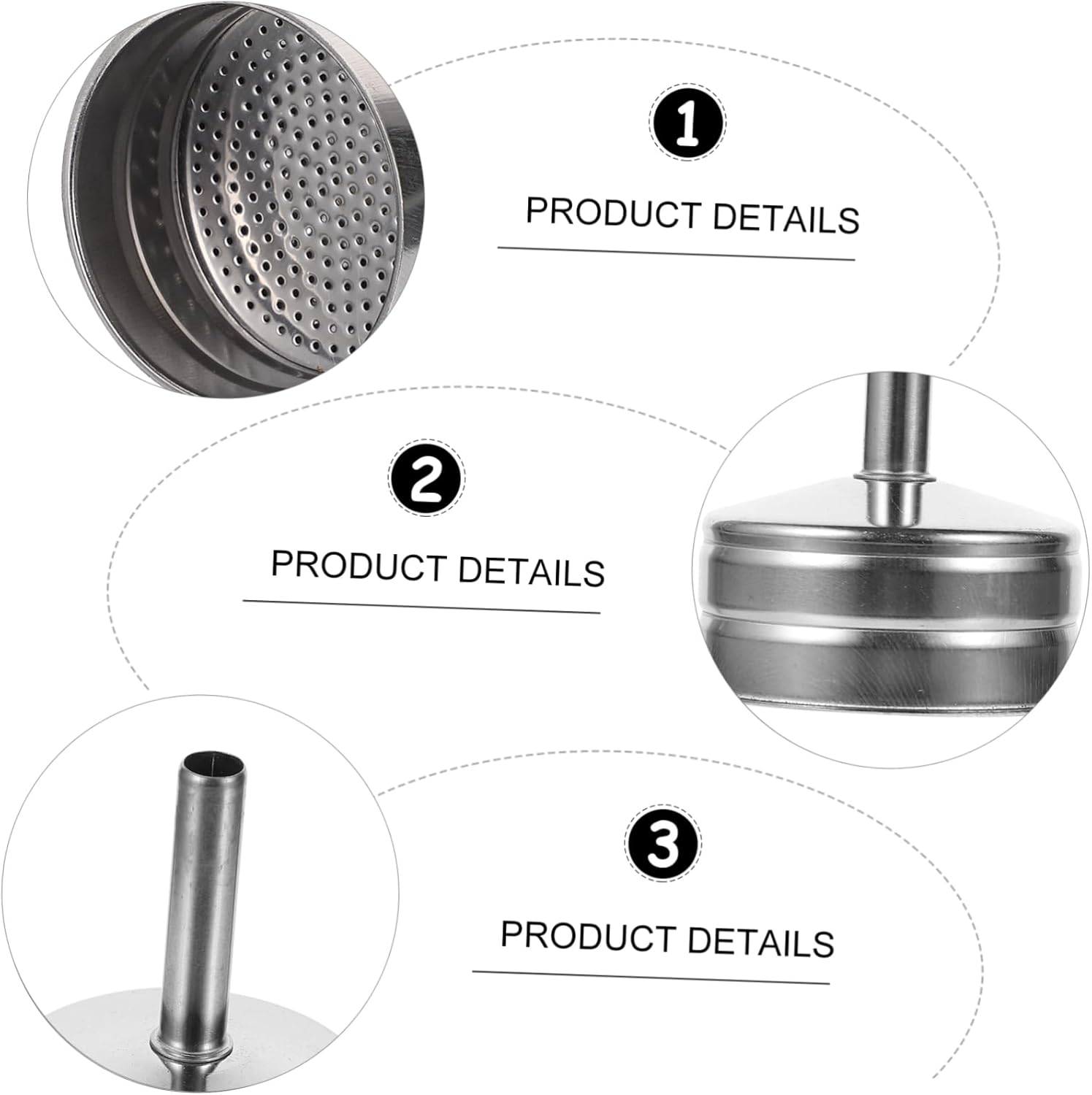 UTHCLO Stainless Steel Non Pressurized Coffee Filter Funnel for Mocha Pot Food Grade Espresso Drip Filter Cup Fits Cups Easy to Clean and Resistant image number 1