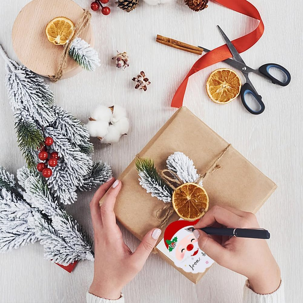 90 Pieces from Santa Tag Stickers Christmas Gift Name Labels for Holiday Festive Gift Wrapping Party Favors image number 5