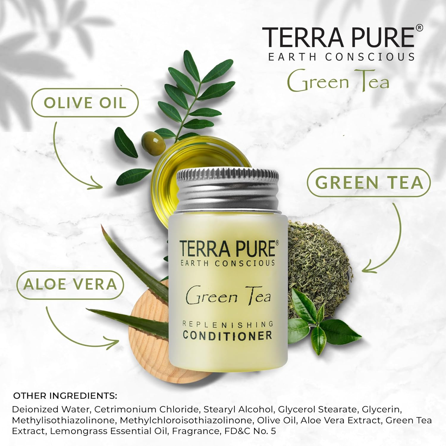 Terra Pure Conditioner, Travel Size Hotel Amenities, 1 Oz (Case of 20) image number 1