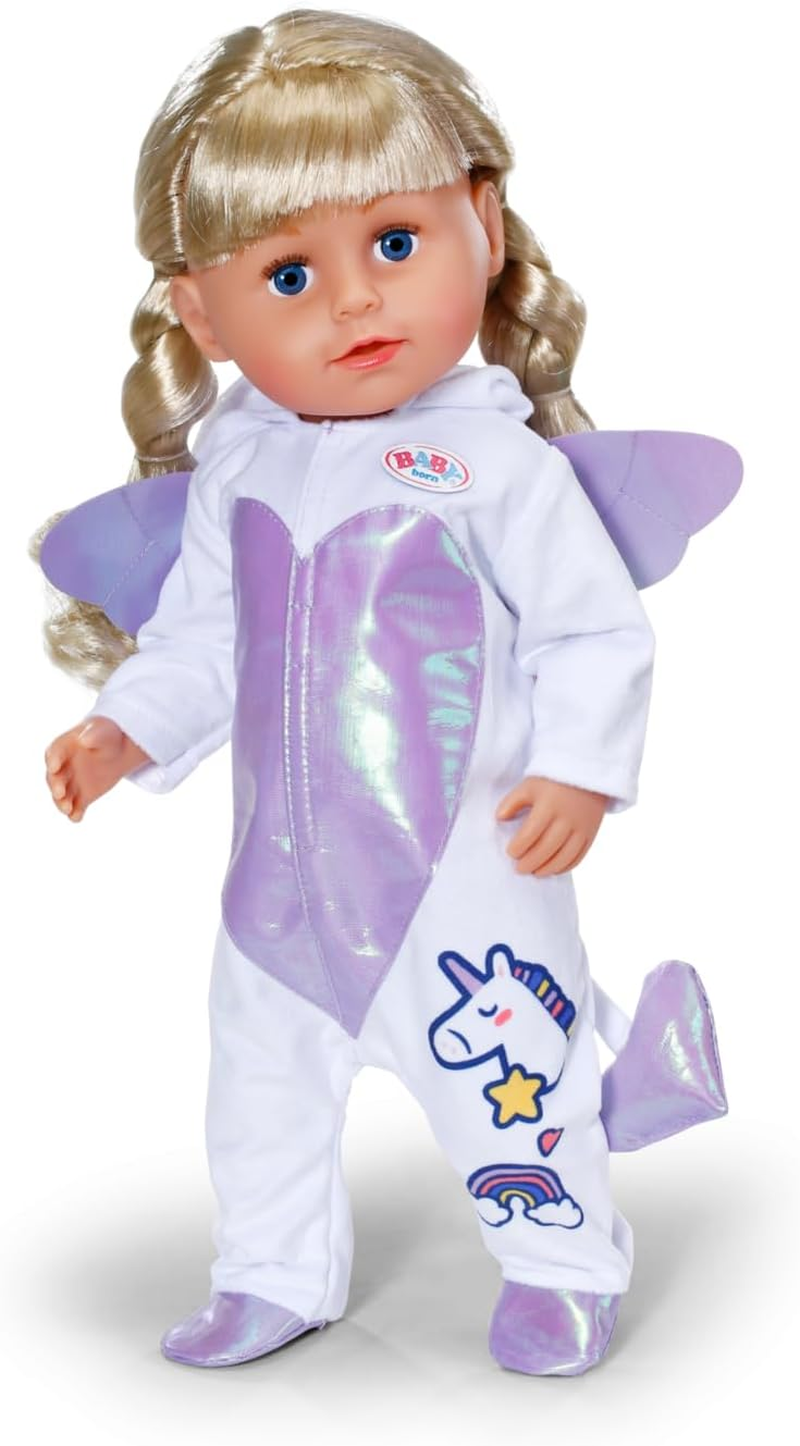 BABY Born Unicorn Onesie with Hoodie, Embroidery, and Sparkling Details for 43Cm Dolls, 838266 Zapf Creation image number 3