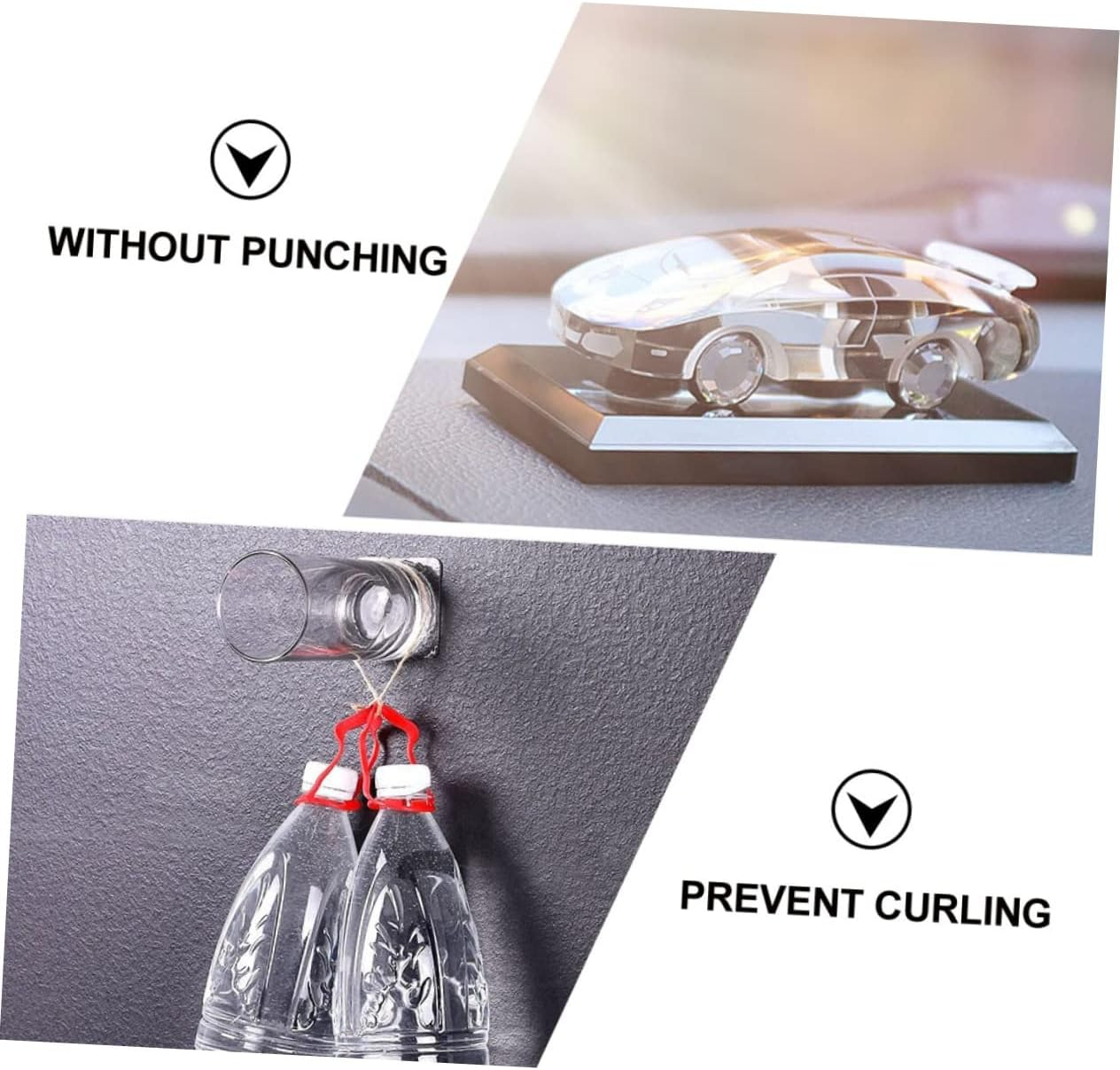 Ciieeo 12Pcs Double Sided Auxiliary Sticker No Nails No Fixed Adhesive Tape for Wall Mounted Strong Double Sided Tape image number 4