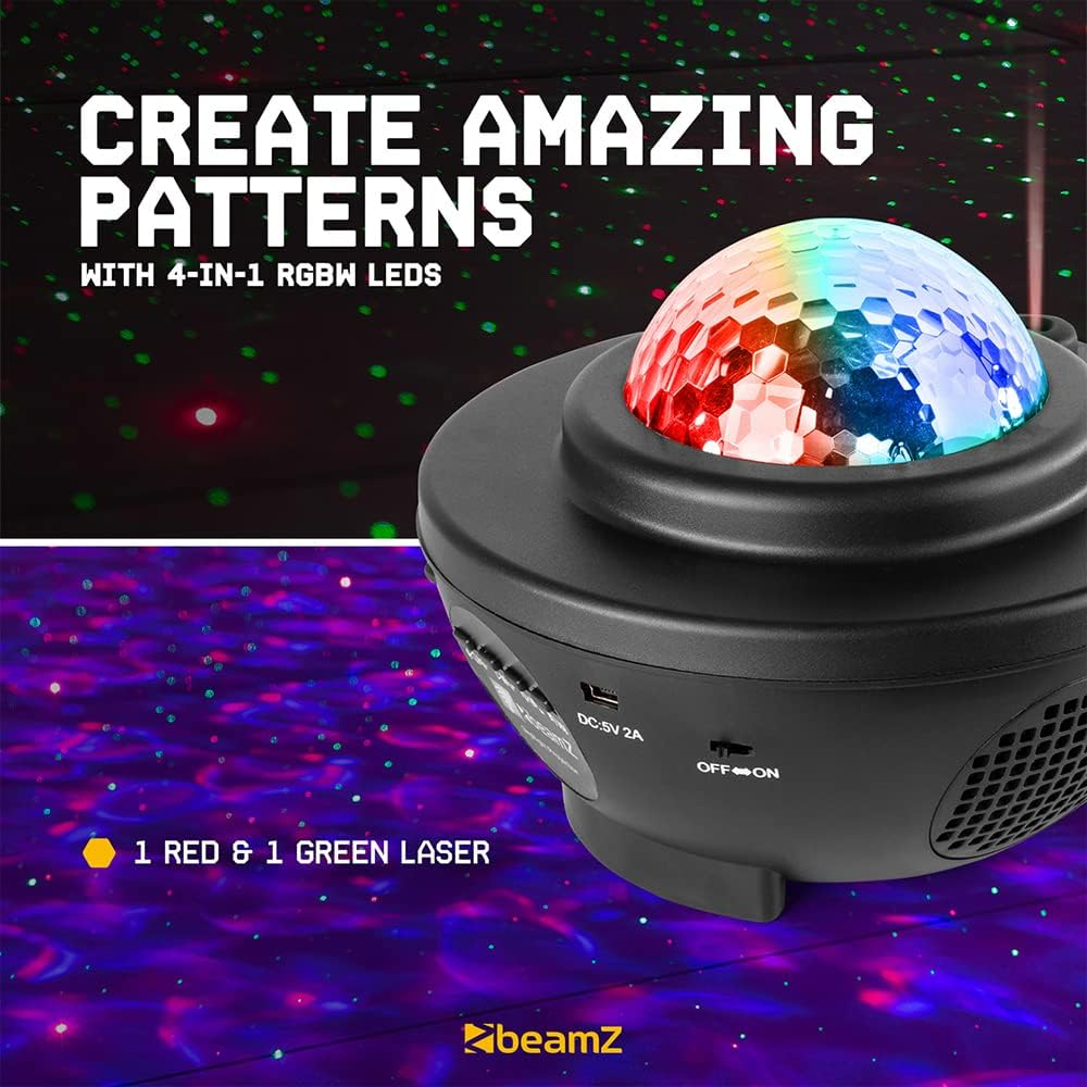 Beamz SKYNIGHT LED Galaxy Sky Star Night Projector Room USB RGBW Remote Kids Baby Lamp Party image number 4