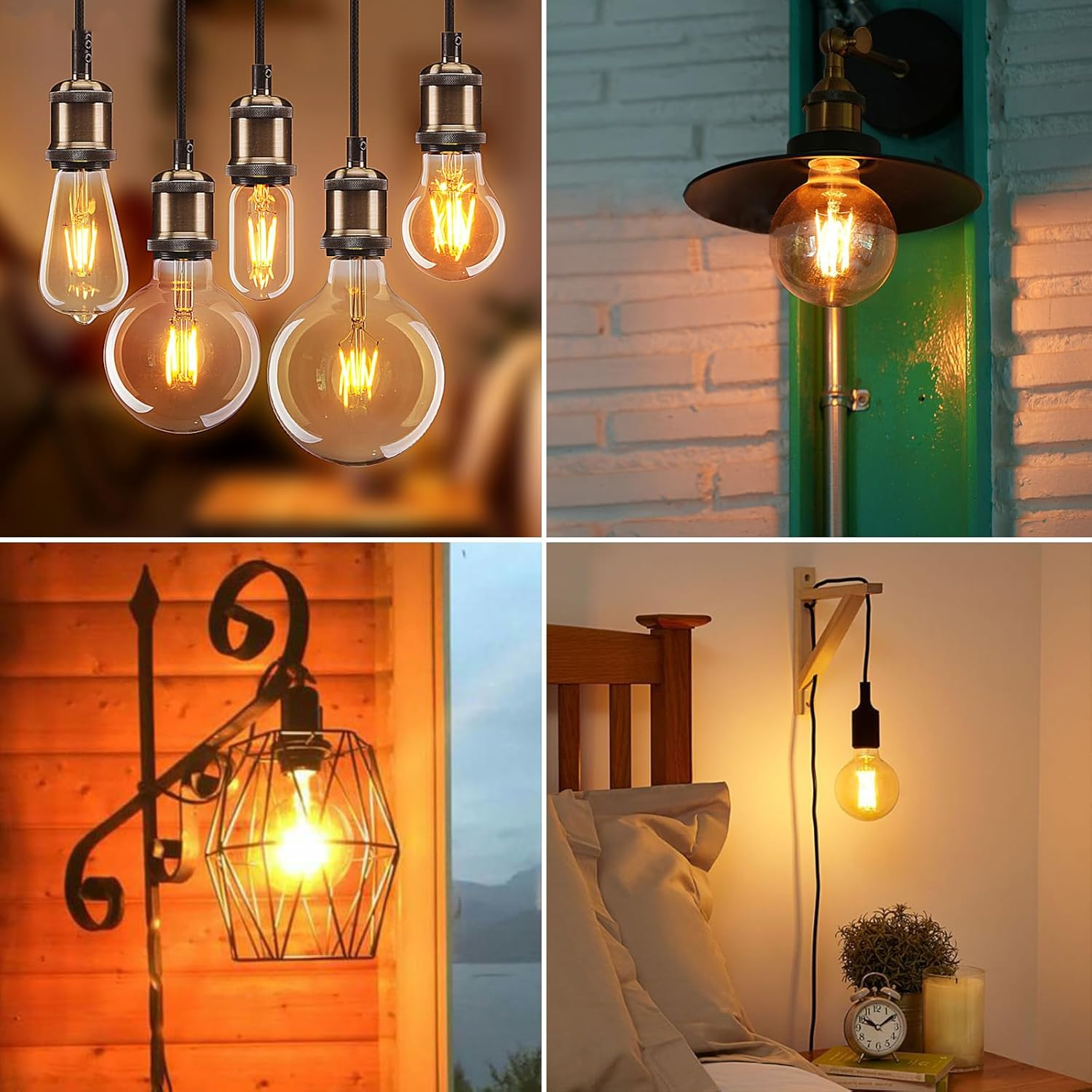 YOUDIAN Vintage Edison Bayonet Light Bulb 40W Equivalent,4W Energy Saver G80 B22 LED Bulbs Warm White 2700K,B22 Bayonet Cap Edison Retro Style LED Decorative Light Bulb,220V,Pack of 2