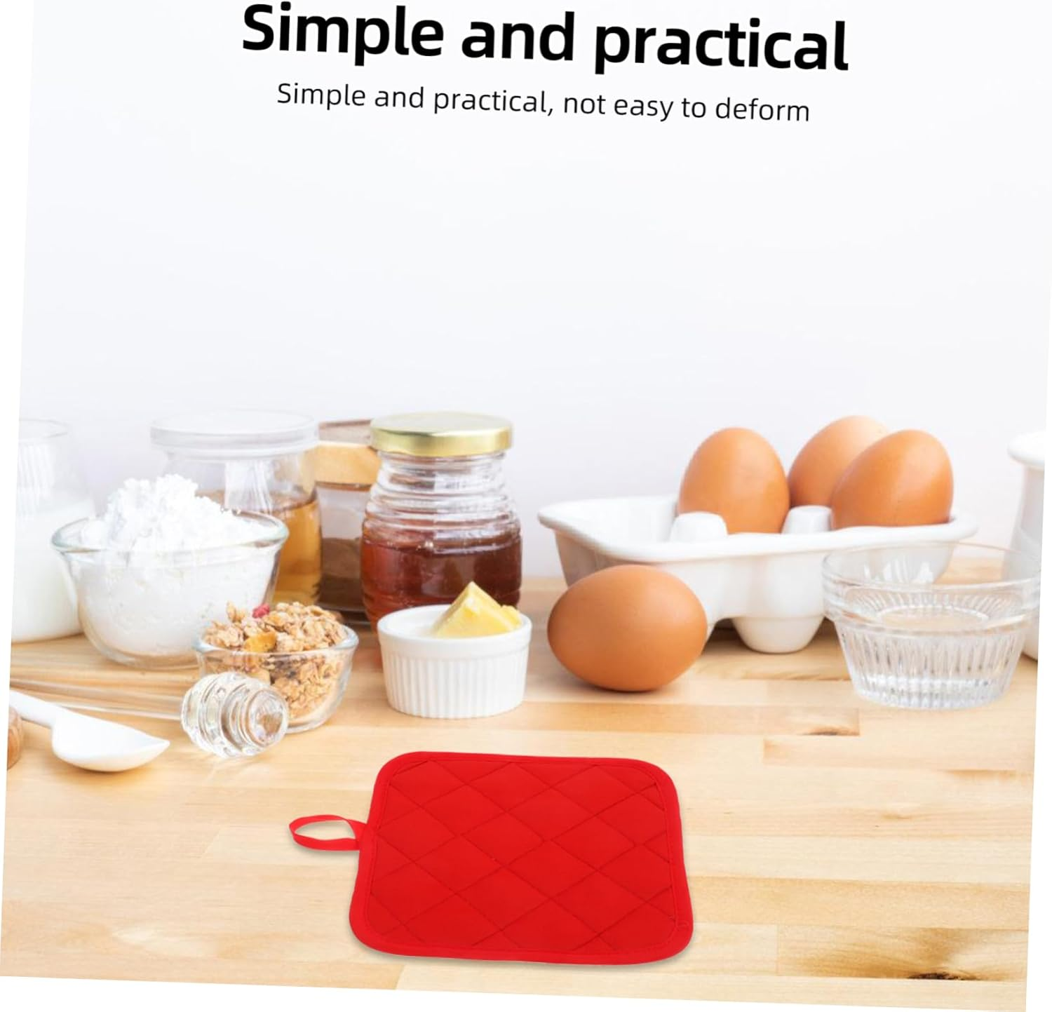 10Pcs Quilted Cotton Pot Holders Heat Resistant Oven Pads Antislip Surface for Kitchen Cooking Baking image number 5