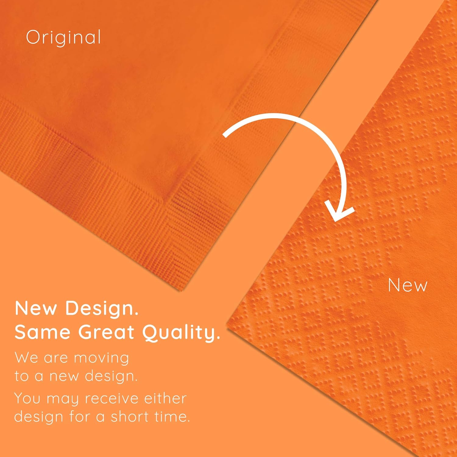 Creative Converting Beverage Napkins, Sunkissed Orange, 50 Pieces image number 3