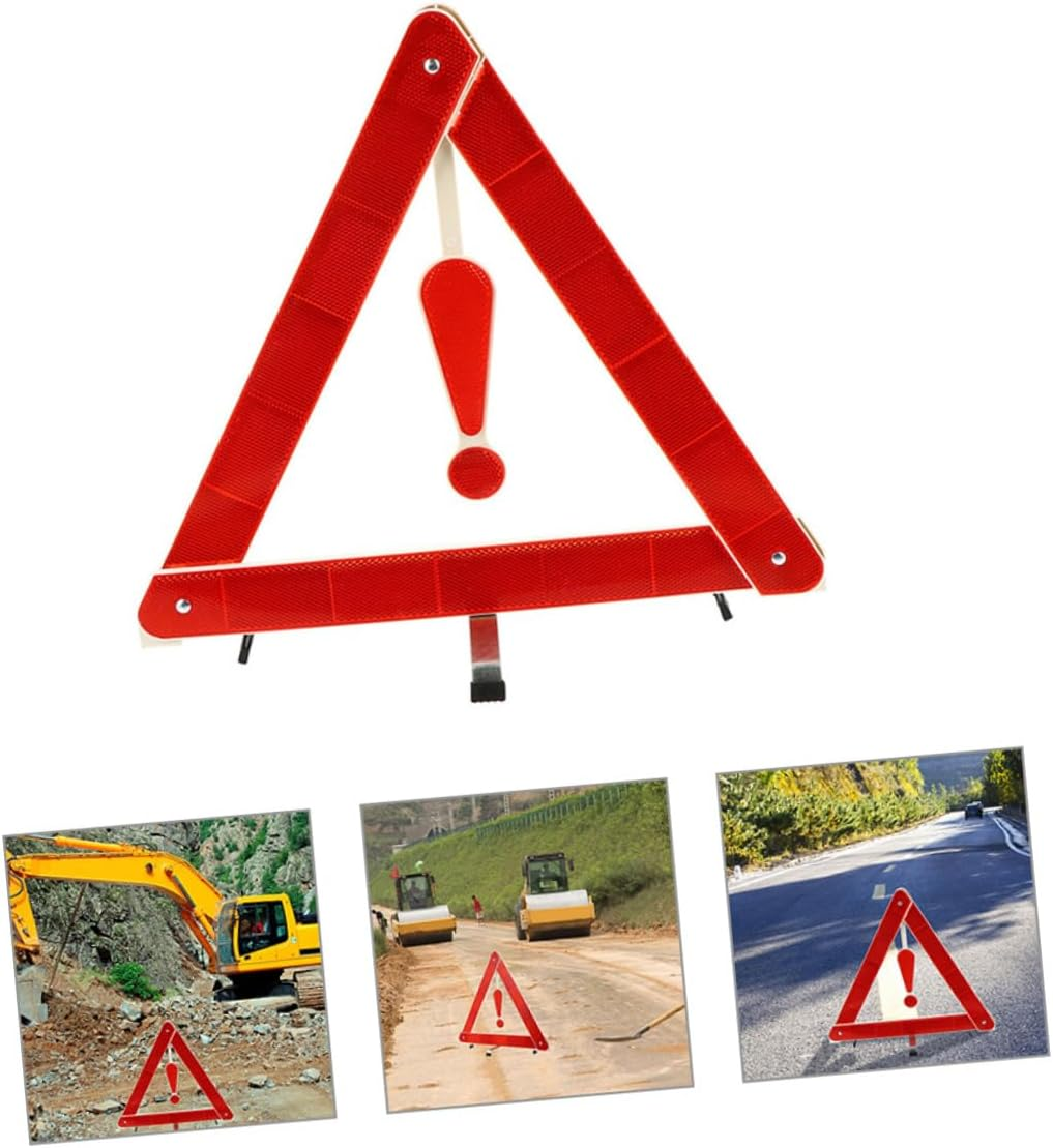 3Pcs Emergency Reflective Warning Triangles Foldable Roadside Safety Markers for Vehicles Highway Reflectors for Breakdown Situations image number 5