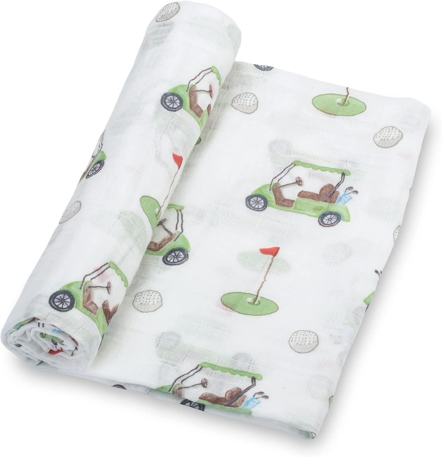 Lollybanks Swaddle Blanket | 100% Muslin Cotton | Gender Neutral Newborn and Baby Nursery Essentials for Girls and Boys, Registry | Sailboat Print