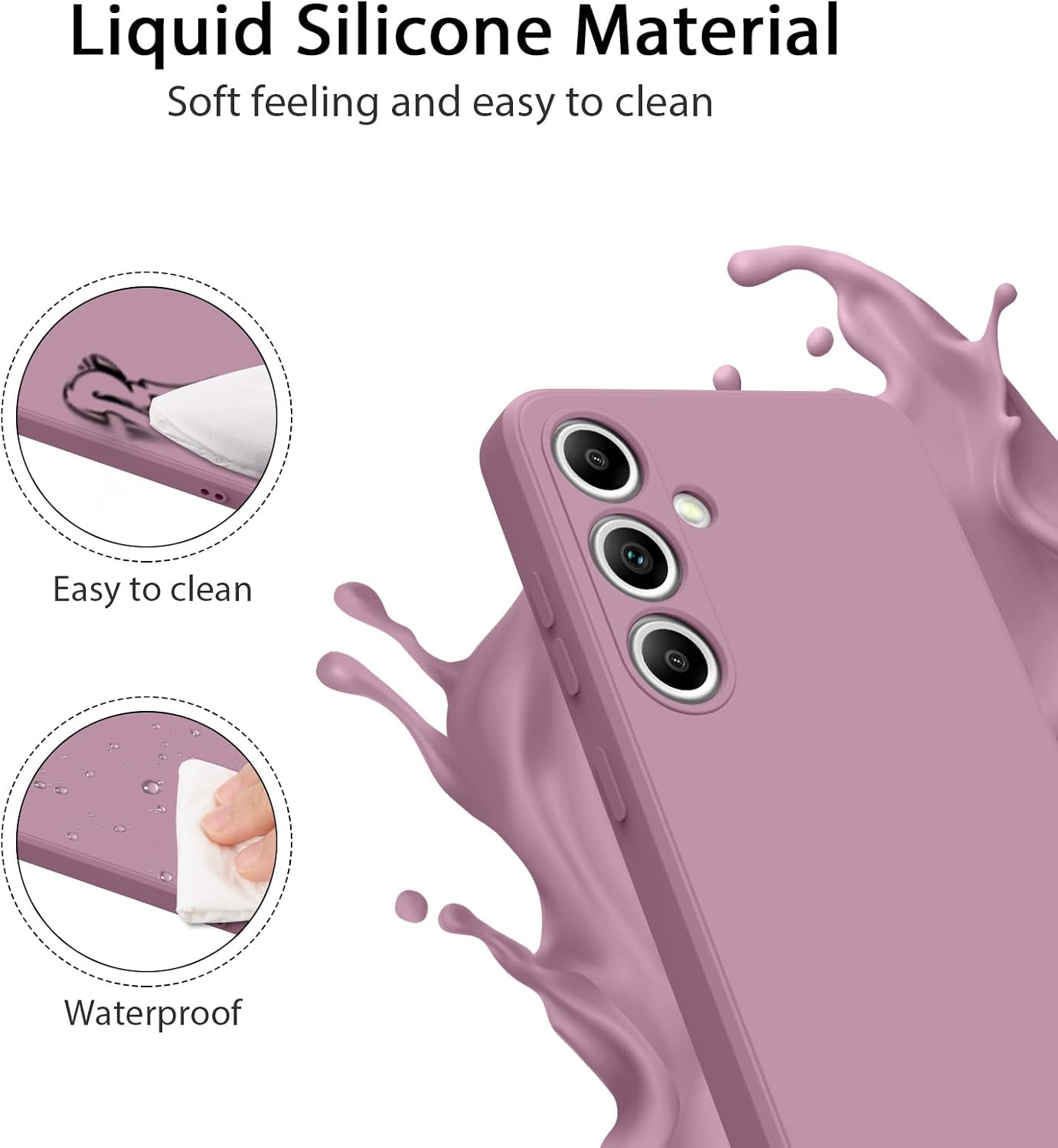 Silicone Case for Samsung Galaxy S24 Case(2024 Release), Silky-Soft Touch Gel Rubber Cover, Full Protective Case Shockproof Liquid Bumper Cover for Samsung S24 Case 6.1 Inch - Light Blue image number 2