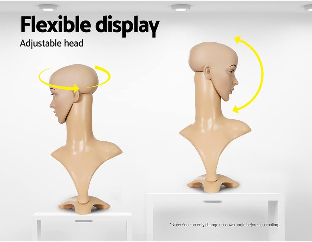 Female Mannequin Head Dummy Model Display Shop Stand Professional Use Fashion Retail image number 3