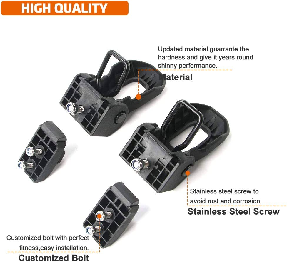 A ABIGAIL OEM Original Latch Locking Hood Catch Kit for Jeep Wrangler JK JL 2007-2018 image number 3