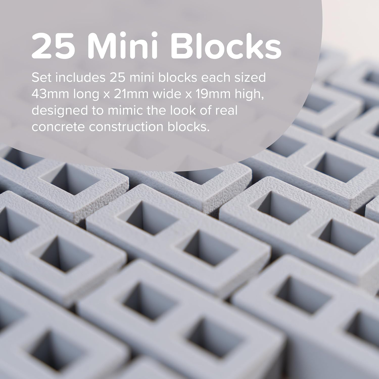 25 X Mini Silicone Building Blocks for Sensory Play and Messy Play - Construction Sensory Bin Filler - Creativity for Kids Sensory Bin image number 4