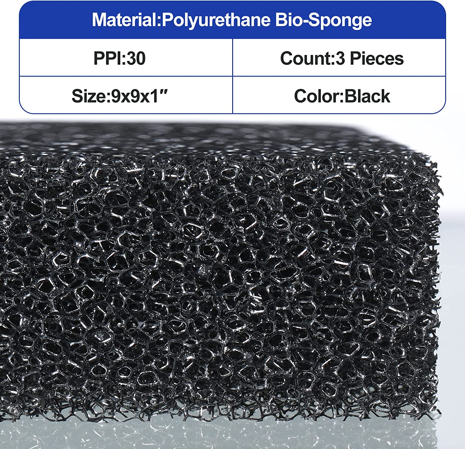 Tondiamo 3 Pieces Aquarium Sponge Filter Pad Media Cut to Fit Foam for Fish Tank Filters Replacement Fish Tank Cleaner Open Cell Foam Sponges for Dishes image number 6