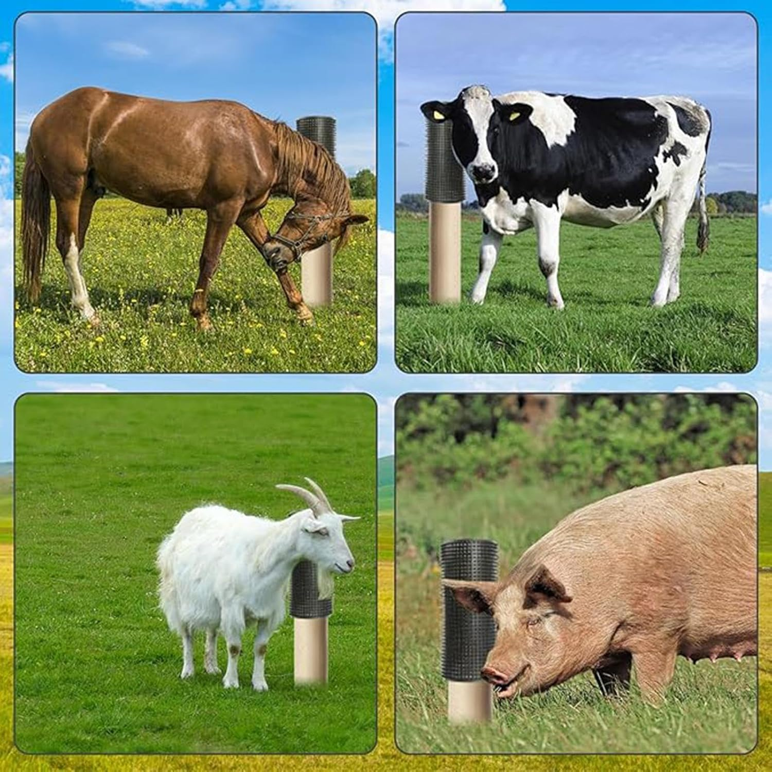 Livestock Brushes for Scratching Post | Soft Touch Livestock Scratch Mat | Sheep Grooming Brushes Itch Relief Soft Touch Mat for Farm Animals image number 1