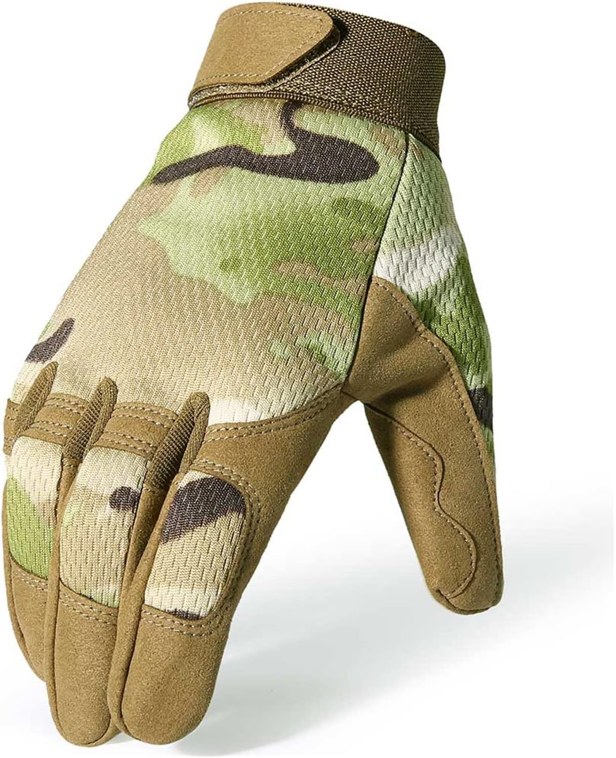 KANGYEBAIHUODIAN Motorcycle Full Finger Gloves Enduro Motocross Pit Biker Riding Motorbike Racing Protective Gear MTB BMX Moto Glove Men Women (Color : A9 Camoblack, Size : XL)