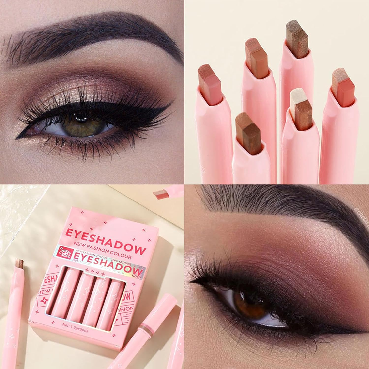 Double Colors Eye Shadow Stick, Eyeshadow Stick Makeup Set, Waterproof Gradient Cream Eyeshadow Stick for Girls, Friends image number 2