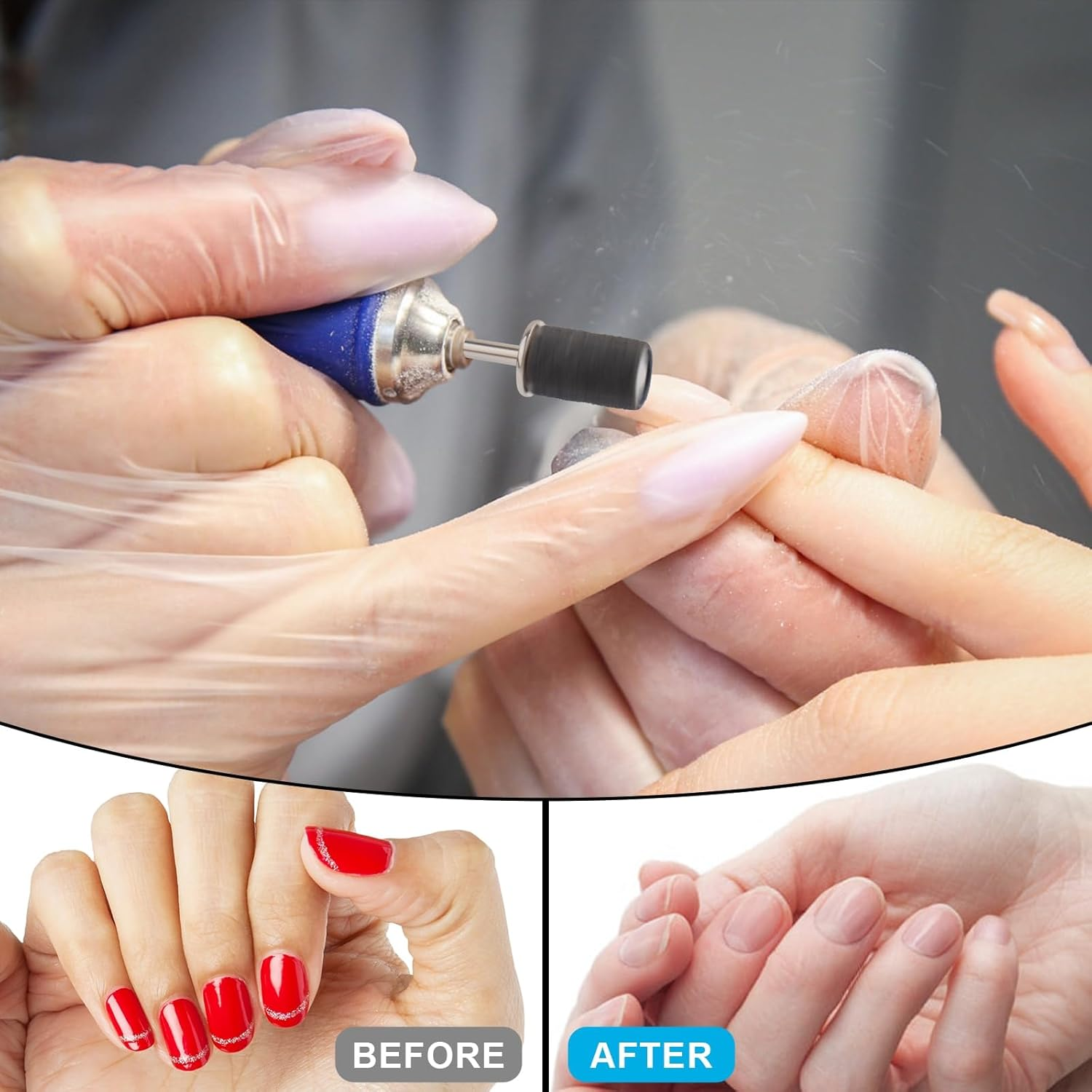 Difenni Sanding Bands for Nail Drill,Sanding Bands Nail Drill Bits 100Pcs Nail Sanding Bands Fine Grit #240 with 3/32&rdquo; Nail Sanding Bit for Manicure & Pedicure image number 6