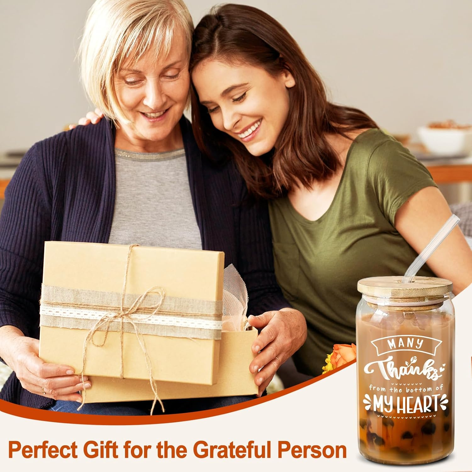 Thank You Gift - Gifts for Women, 16 Oz Iced Coffee Cup, Friend Birthday Gifts, Perfect Thank You Gifts for Teacher, Ideal for Graduation, Great Thank You for Colleagues - 13Th-07 image number 7