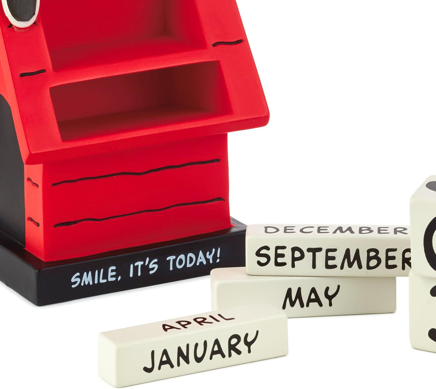 Hallmark Perpetual Calendar, SNOOPY & WOODSTOCK Calendar, Calendar Blocks, Novelty Calendar, Doghouse, Red
