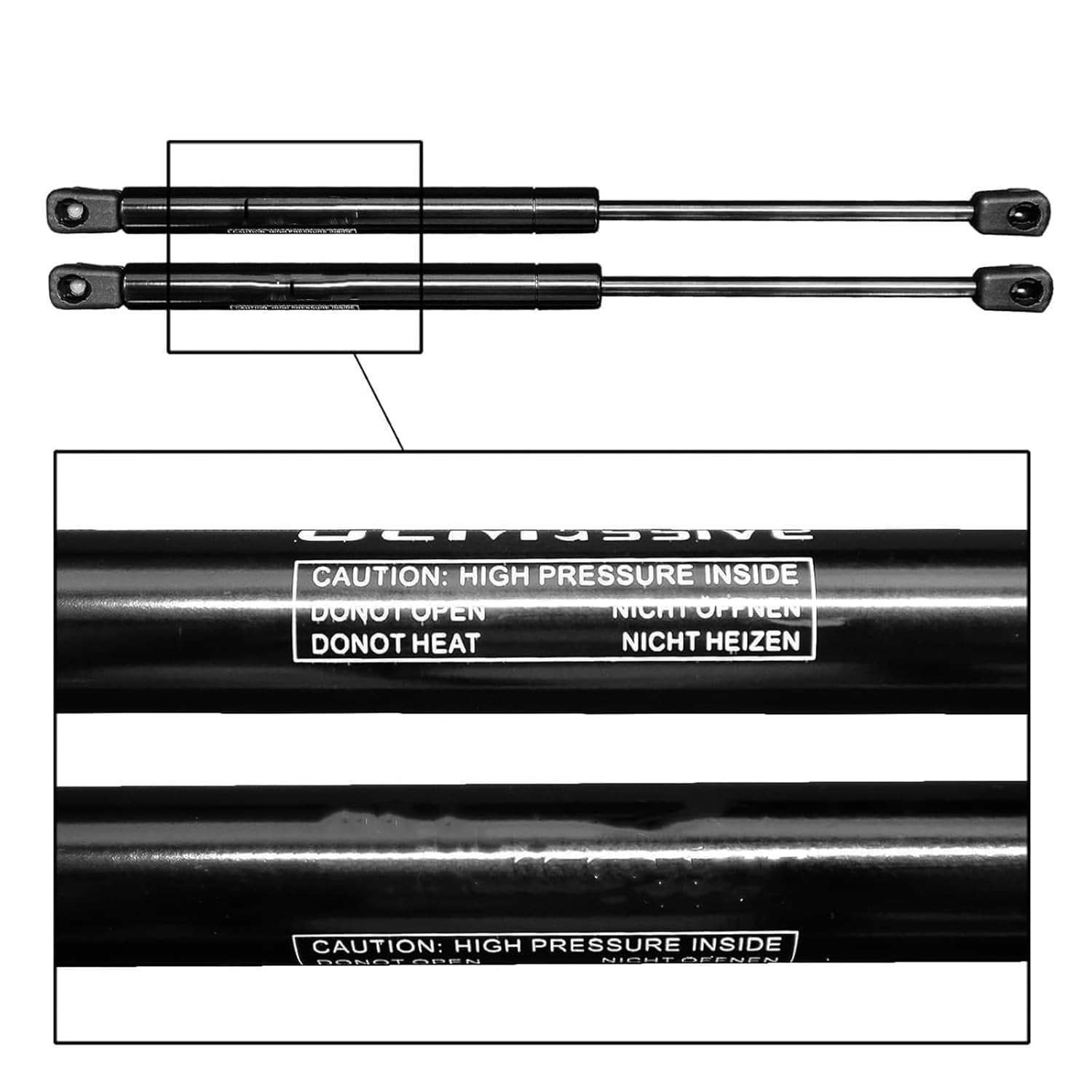 AUTOXBERT 2Pcs Front Hood Struts Lift Supports Shock Holder, Automotive Replacement Parts for Hyundai Sonata 2015-2017 Hood Gas Springs Replacement image number 2