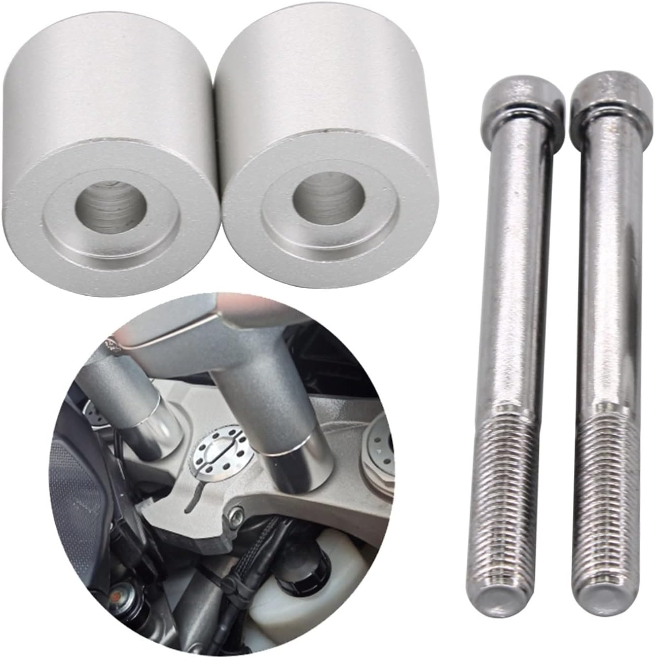 WYJDZSW Easy Installation Aluminum Alloy Handlebar Riser Bars Clamp Compatible with DUCATI MULTISTRADA 1200/S/ 1260 17-19 image number 1