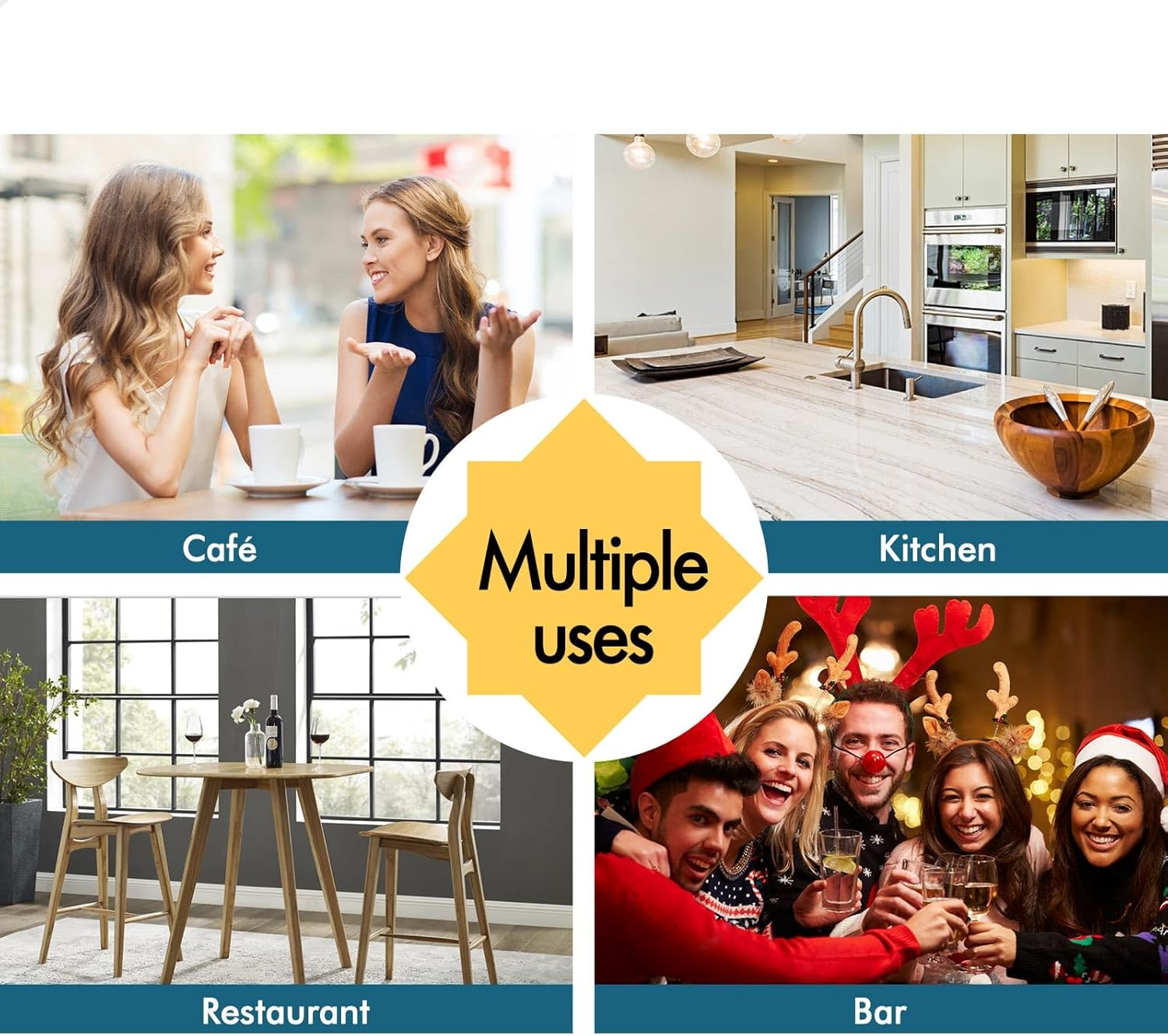 ALFORDSON Set of 4 Bar Stool Adjustable Kitchen Stool Swivel Counter Wooden Dining Chair in 61-82Cm Seat Height Gas Lift, White Bar Sets for Home Dining Room Cafe Shops Bars, Ramiro Fabric Black image number 6