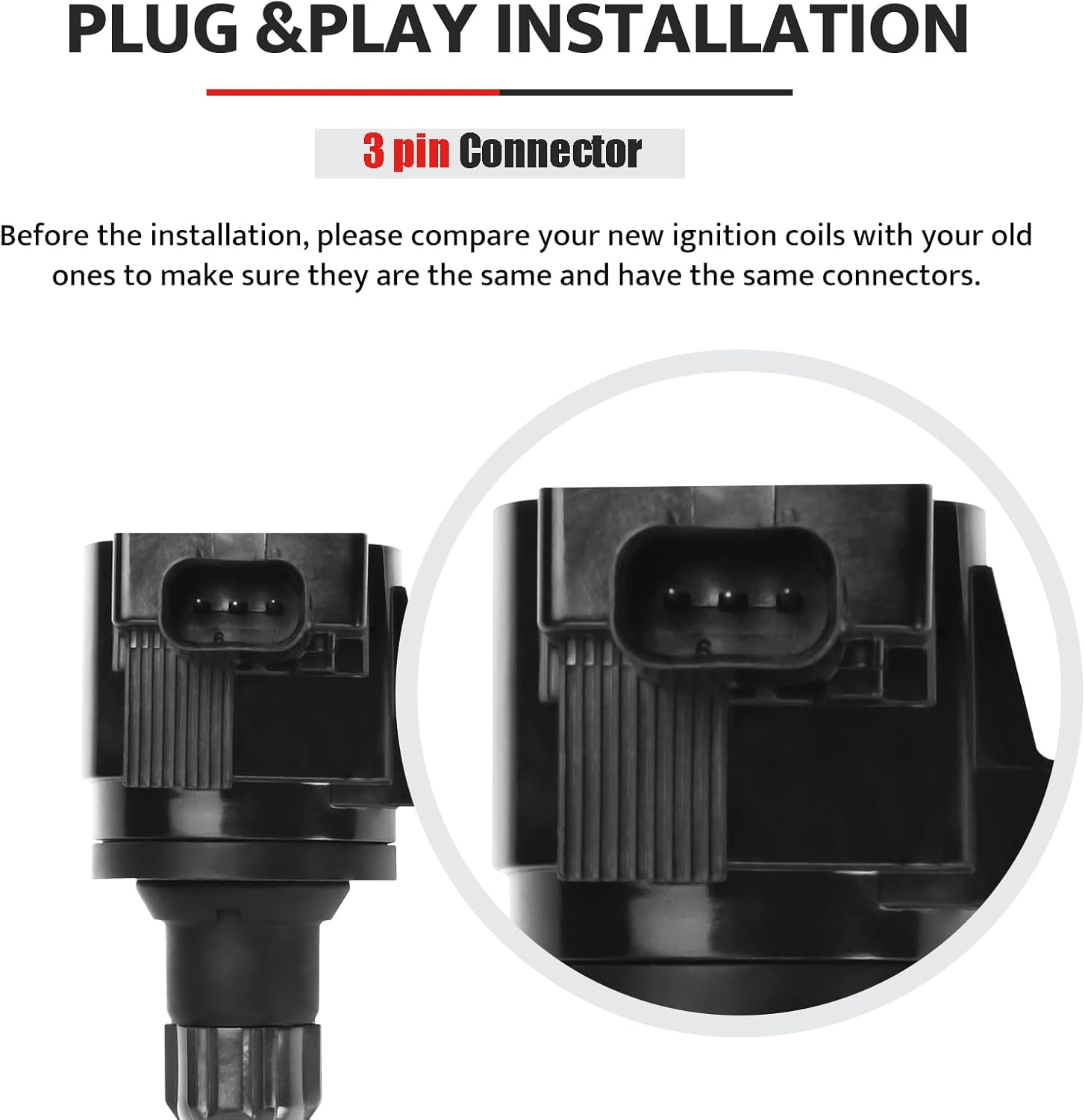 Ignition Coil Packs and Spark Plugs Fit for Turbo 1.5L 2017 2018 2019 2020 Ho-Nda Civic Si Honda CR-V CRV, UF781, Automotive Replacement Parts, Set of 4 image number 4