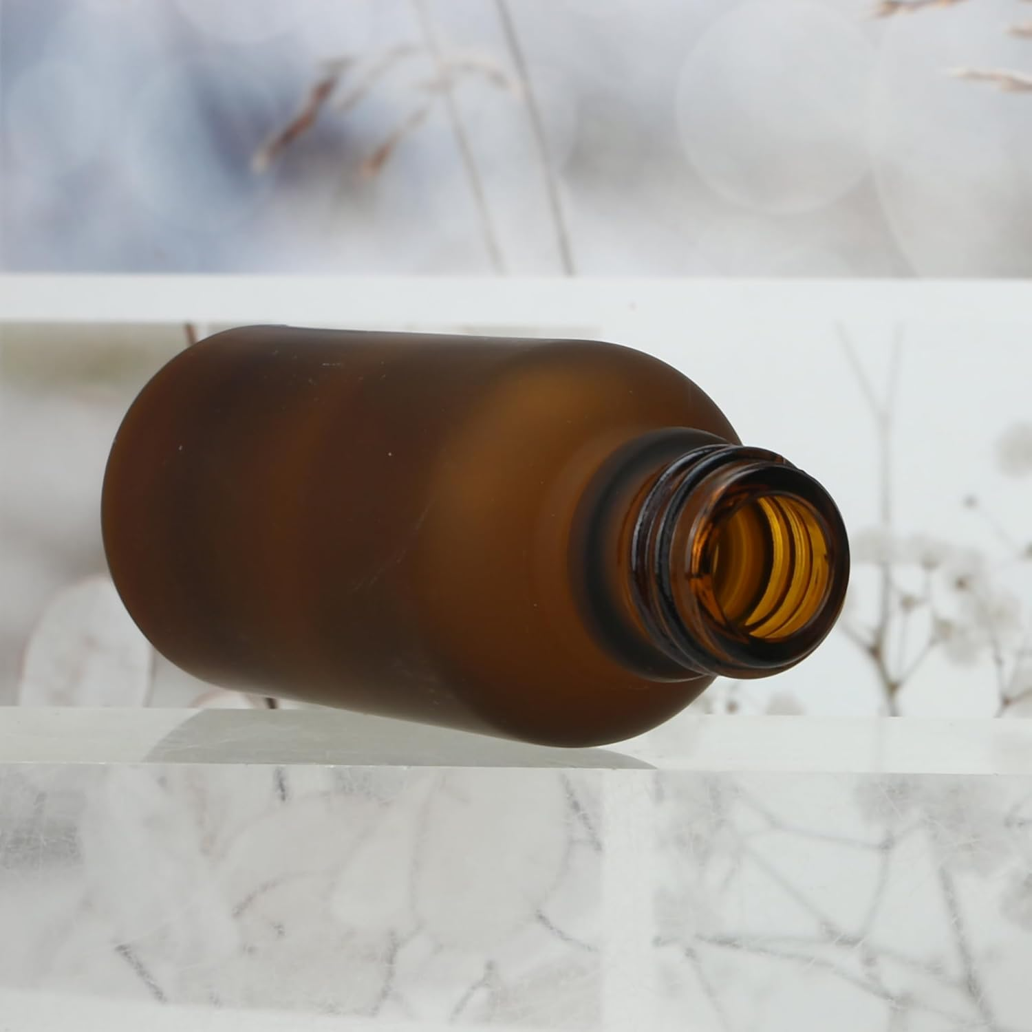 COSIDEA 20 Pcs Empty 30Ml 1Oz Frosted Amber Glass Dropper Bottle for Essential Oil Liquids Travel Bottles for Toiletries image number 3