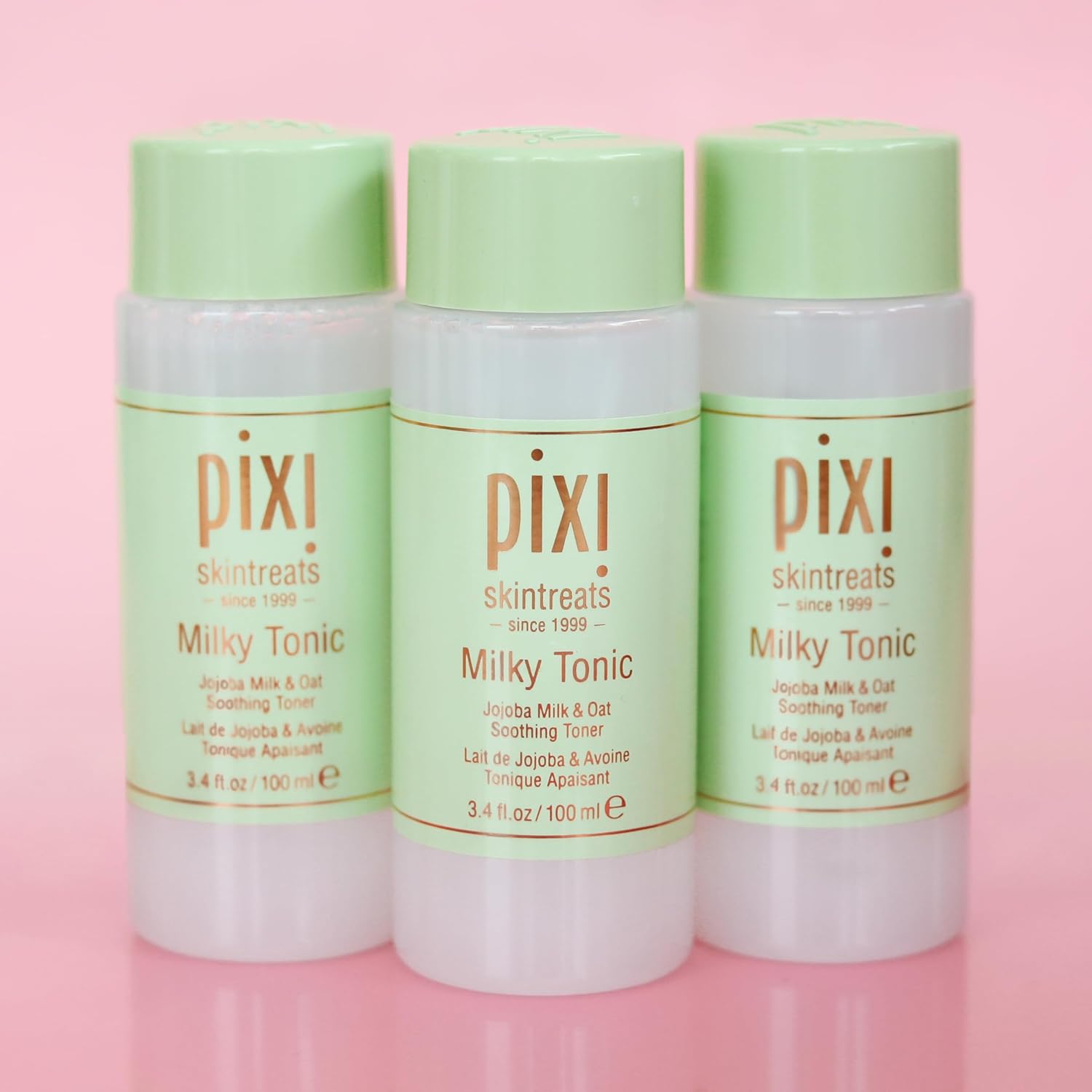 Pixi Milky Tonic, Calming & Hydrating Pads Containing Jojoba Milk, Infused with Oat Extract to Soothe, Alcohol-Free Daily Nourishing Toner, 3.4 Fl Oz/ 100 Ml image number 2