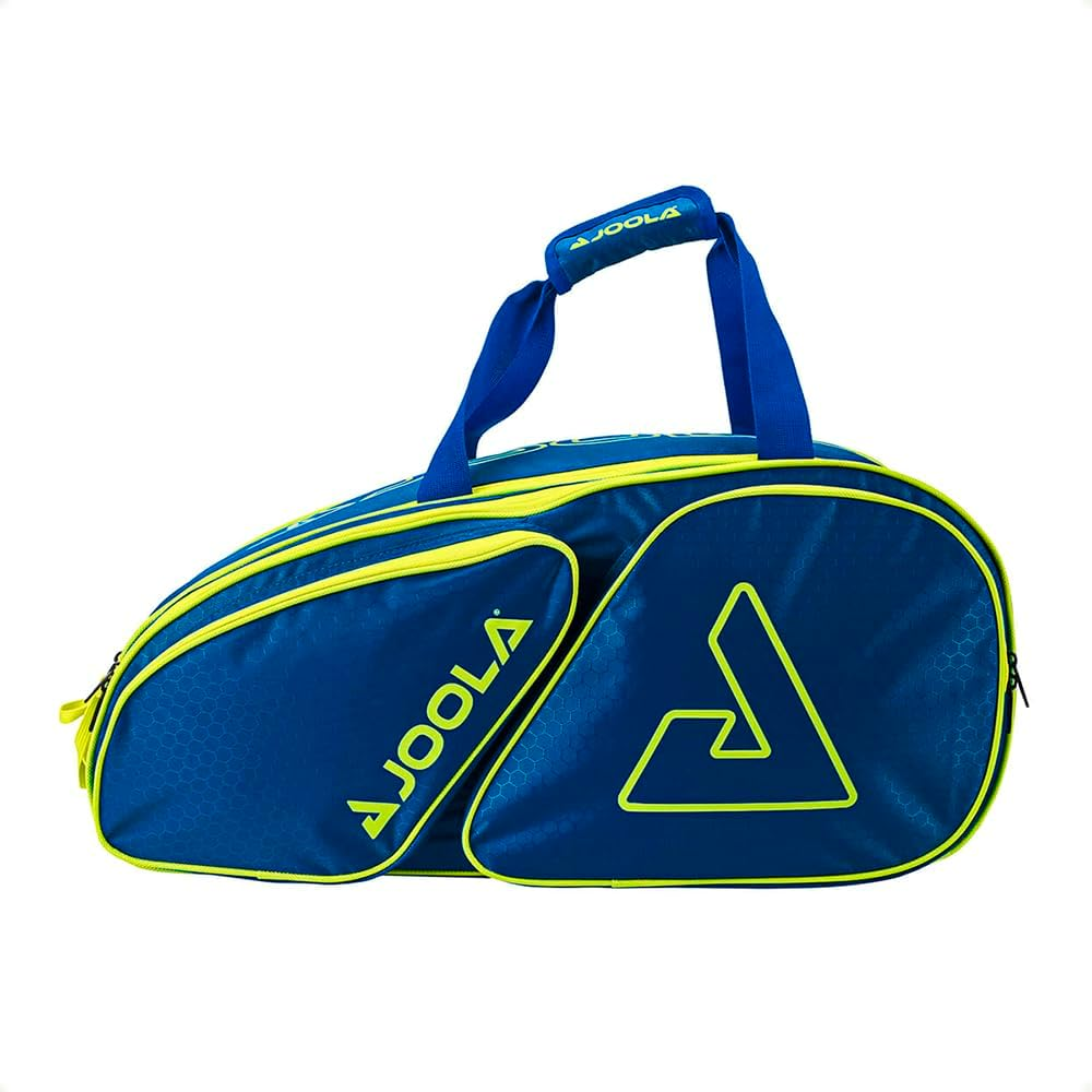 JOOLA Tour Elite Pickleball Bag &ndash; Backpack & Duffle Bag for Paddles & Pickleball Accessories &ndash; Thermal Insulated Pockets Hold 4+ Paddles - Includes Fence Hook - Blue/Yellow image number 7