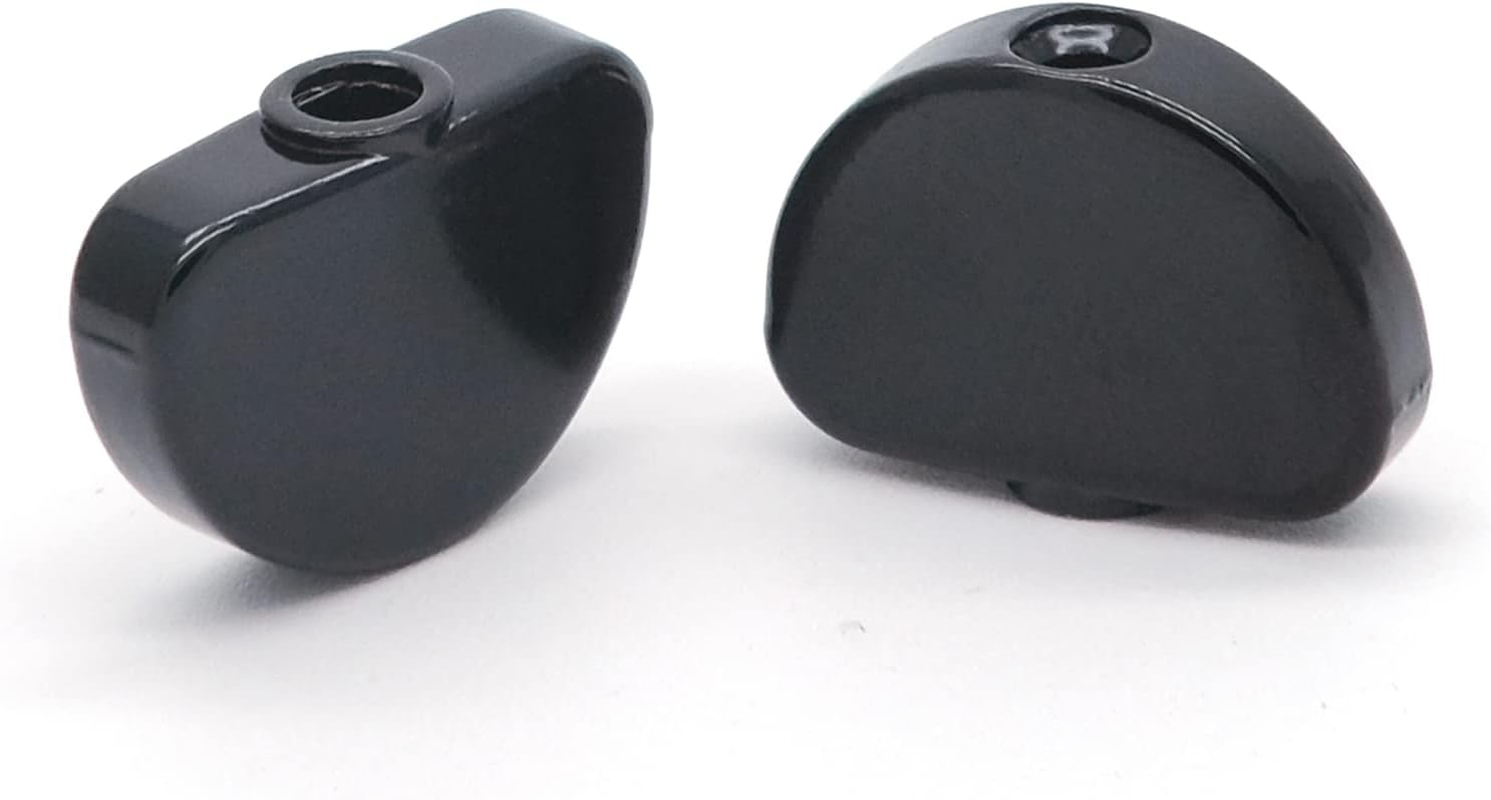 6PCS Metal Big Semicircle Guitar Tuning Peg Buttons,Tuning Key Button Heads Tuners Machine Handle for Folk Electric and Acoustic Guitar (Black) image number 2