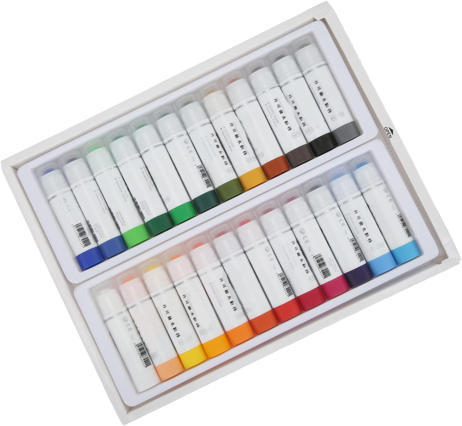 Paint Sticks Painting Gouache Stick 24 Colors Artwork Craft Sticks image number 5