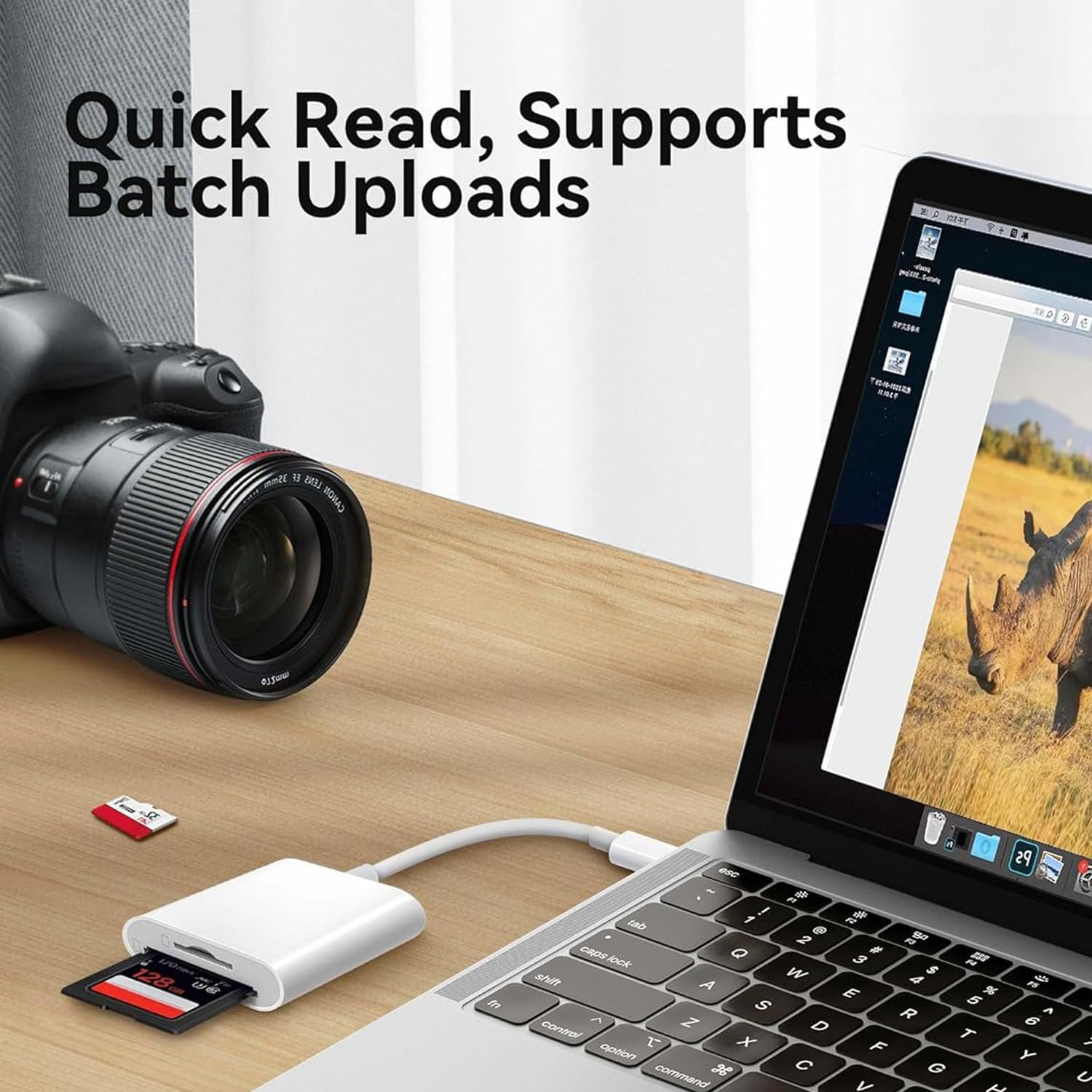 SD Card Reader for Iphone 15/16, Digital Camera Adapter Supports Micro SD Type C Memory Card Adapter, Trail Camera Viewer Plug and Play for Iphone 16/15/Ipad/Macbook/Imac/Galaxy/Android - 2 Slots