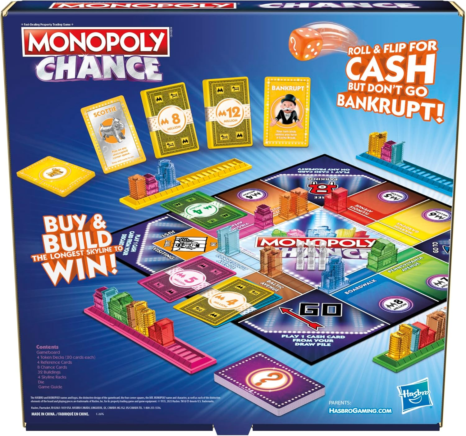 Hasbro Gaming Monopoly Chance Board Game for Adults and Kids | Fast-Paced Family Party Game | Ages 8+ | 2-4 Players | 20 Mins. Average image number 3