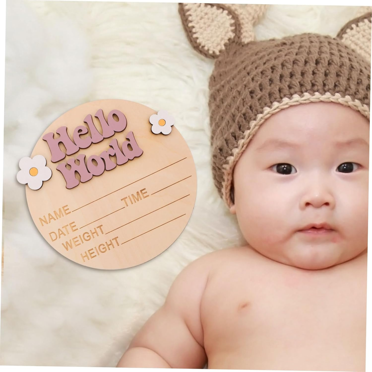 Milisten Growth Commemorative Card for Newborn Name Sign Announcement Board for Hospital Shower Decorations And - Multi image number 7