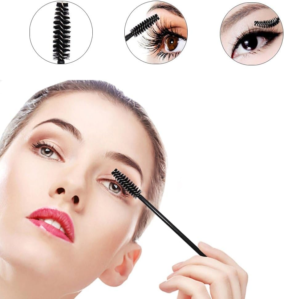 Disposable Makeup Tool Set: 100 Mascara Wands &100 Lip Applicators, Black. Ideal for Mascara, Lipstick Tester Wands,Lip Gloss and Lipstick Testing image number 3